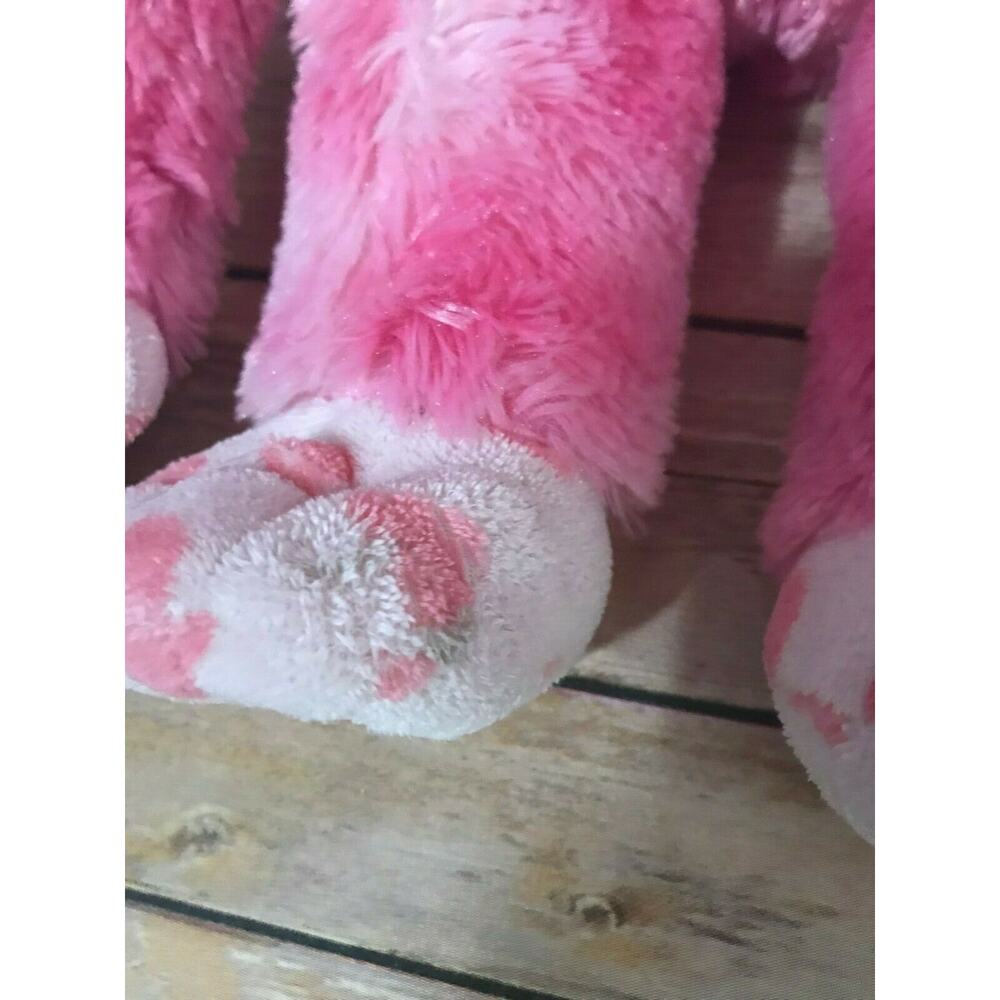 Bulid A Bear Plush Pink Hearts Monkey Hug For You Hanging Monkey 18" Stuffed Toy - Picture 5 of 11